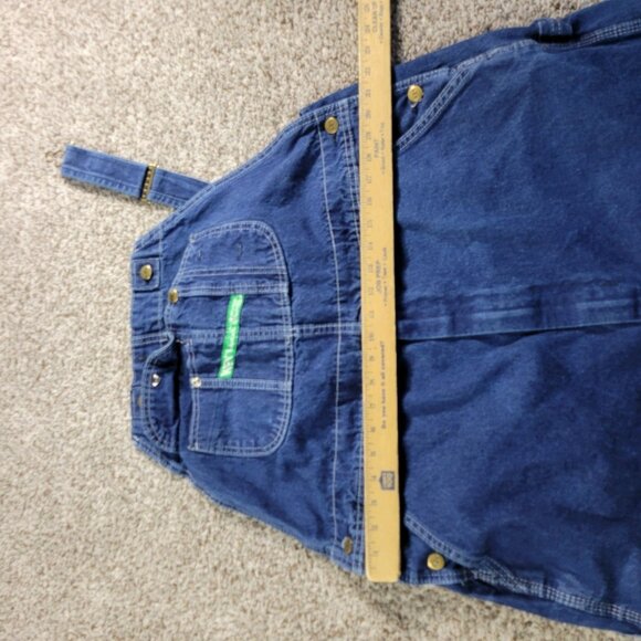 Key Imperial Overalls Men's 42x34 Carpenter Bibs Dark Blue Denim Jeans Workwear - Picture 3 of 6